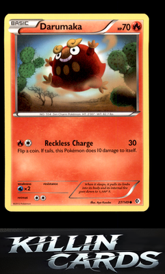 Darumaka 27/149 Pokemon Common Boundaries Crossed Card LP