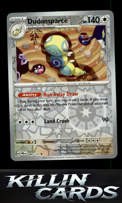 Reverse Holofoil Dudunsparce 080/131 Pokemon Rare SV: Prismatic Evolutions Card