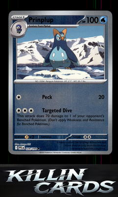 Reverse Holofoil Prinplup 028/094 Pokemon Common ME02: Phantasmal Flames Card NM