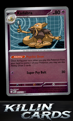 Reverse Holofoil Kadabra 055/132 Pokemon Uncommon ME01: Mega Evolution Card NM