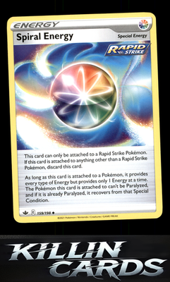 Spiral Energy 159/198 Pokemon Uncommon SWSH06: Chilling Reign Card NM