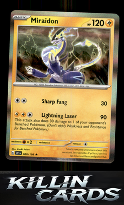 Miraidon 080/198 Pokemon Rare SV01: Scarlet & Violet Base Set Card NM