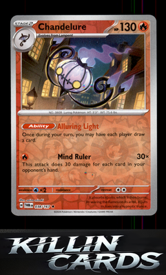 Reverse Holofoil Chandelure 038/167 Pokemon Rare SV06: Twilight Masquerade Card