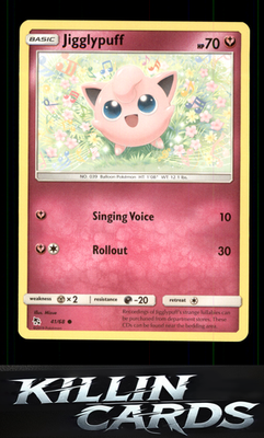 Jigglypuff 41/68 Pokemon Common Hidden Fates Card NM