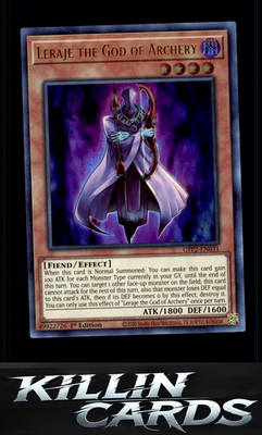 1st Edition Leraje the God of Archery GFP2-EN031 YuGiOh Ultra Rare Ghosts From t