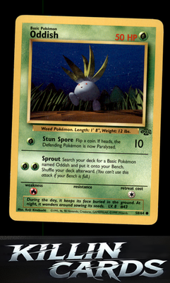 Oddish 58/64 Pokemon Common Jungle Card LP