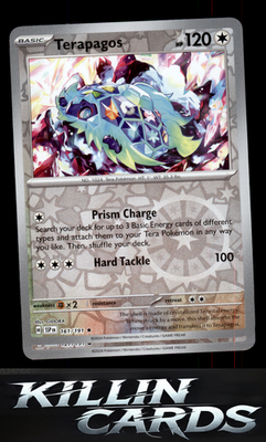 Reverse Holofoil Terapagos 161/191 Pokemon Rare SV08: Surging Sparks Card NM