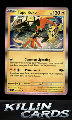 Tapu Koko 065/191 Pokemon Rare SV08: Surging Sparks Card NM