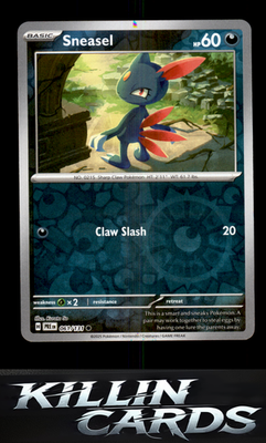 Reverse Holofoil Sneasel 061/131 Pokemon Common SV: Prismatic Evolutions Card NM