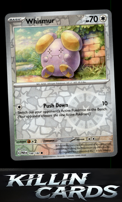 Reverse Holofoil Whismur 148/182 Pokemon Common SV04: Paradox Rift Card NM