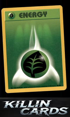 Grass Energy 099/102 Pokemon Common Base Set Card LP