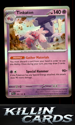 Tinkaton 105/193 Pokemon Rare SV02: Paldea Evolved Card NM