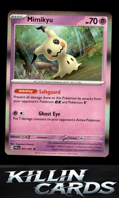 Mimikyu - 037/091 037/091 Pokemon Rare SV: Paldean Fates Card NM