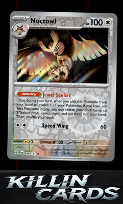 Reverse Holofoil Noctowl 078/131 Pokemon Rare SV: Prismatic Evolutions Card NM