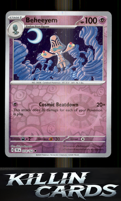 Reverse Holofoil Beheeyem 074/162 Pokemon Uncommon SV05: Temporal Forces Card NM