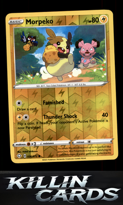 Reverse Holofoil Morpeko (036) 036/072 Pokemon Common Shining Fates Card NM