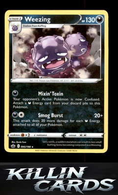 Weezing 095/198 Pokemon Rare SWSH06: Chilling Reign Card NM