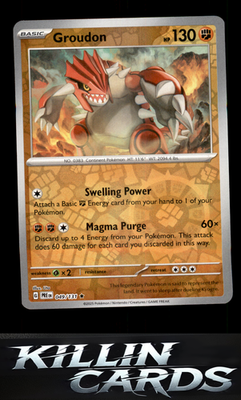 Reverse Holofoil Groudon 049/131 Pokemon Rare SV: Prismatic Evolutions Card NM