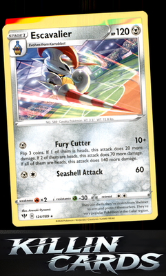 Escavalier 124/189 Pokemon Rare SWSH03: Darkness Ablaze Card NM