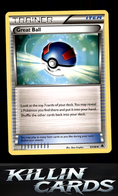 Great Ball 93/98 Pokemon Uncommon Emerging Powers Card LP