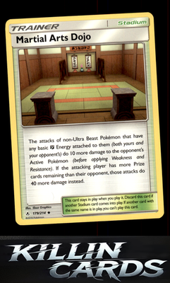 Martial Arts Dojo 179/214 Pokemon Uncommon SM - Unbroken Bonds Card NM