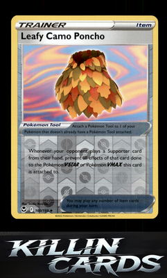 Reverse Holofoil Leafy Camo Poncho 160/195 Pokemon Uncommon SWSH12: Silver Tempe