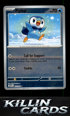 Reverse Holofoil Piplup - 027/094 027/094 Pokemon Common ME02: Phantasmal Flames