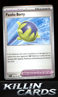 Passho Berry 184/191 Pokemon Uncommon SV08: Surging Sparks Card NM