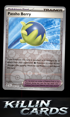 Reverse Holofoil Passho Berry 184/191 Pokemon Uncommon SV08: Surging Sparks Card