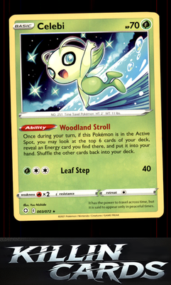 Celebi 003/072 Pokemon Rare Shining Fates Card NM