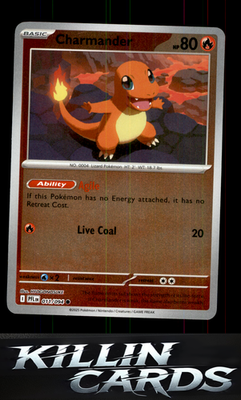 Reverse Holofoil Charmander 011/094 Pokemon Common ME02: Phantasmal Flames Card