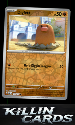 Reverse Holofoil Diglett 103/197 Pokemon Common SV03: Obsidian Flames Card NM