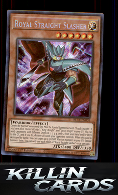 1st Edition Royal Straight Slasher BLCR-EN001 YuGiOh Secret Rare Battles of Lege
