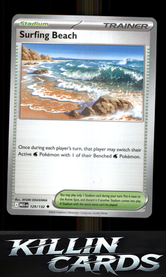 Surfing Beach 129/132 Pokemon Uncommon ME01: Mega Evolution Card NM