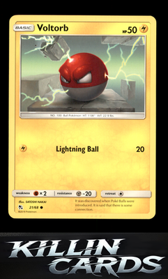 Voltorb 21/68 Pokemon Common Hidden Fates Card NM