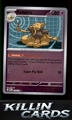 Reverse Holofoil Kadabra 055/132 Pokemon Uncommon ME01: Mega Evolution Card NM