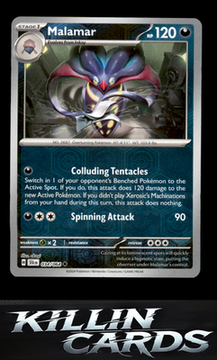 Reverse Holofoil Malamar 034/064 Pokemon Uncommon SV: Shrouded Fable Card NM