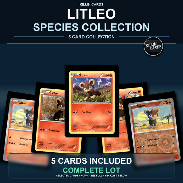 Pokemon TCG Litleo Species Collection 5 Different Cards