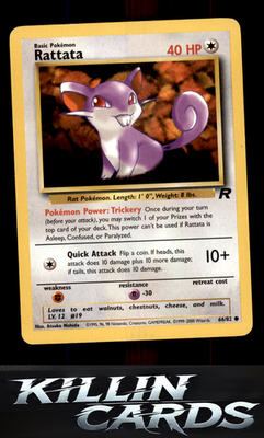 Rattata 66/82 Pokemon Common Team Rocket Card LP