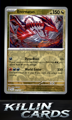 Reverse Holofoil Eternatus 141/191 Pokemon Rare SV08: Surging Sparks Card NM