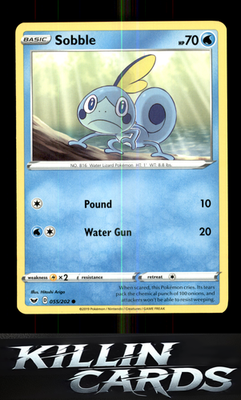 Sobble (055) 055/202 Pokemon Common SWSH01: Sword & Shield Base Set Card NM