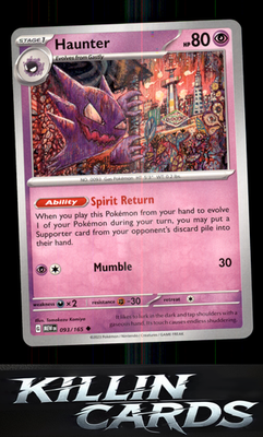 Haunter 093/165 Pokemon Uncommon SV: Scarlet & Violet 151 Card NM