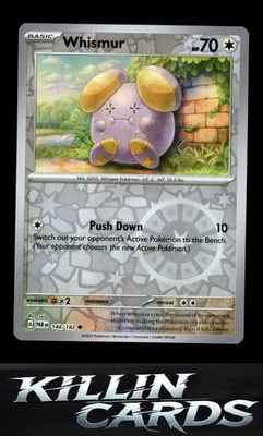 Reverse Holofoil Whismur 148/182 Pokemon Common SV04: Paradox Rift Card NM