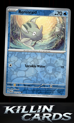 Reverse Holofoil Remoraid 033/182 Pokemon Common SV04: Paradox Rift Card NM