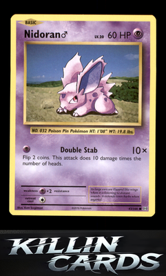 Nidoran M 43/108 Pokemon Common XY - Evolutions Card NM