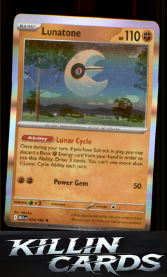 Lunatone 074/132 Pokemon Rare ME01: Mega Evolution Card NM