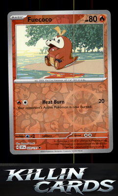 Reverse Holofoil Fuecoco 029/191 Pokemon Common SV08: Surging Sparks Card NM