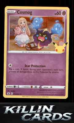 Cosmog 013/025 Pokemon Holo Rare Celebrations Card NM