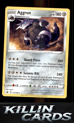 Aggron 111/198 Pokemon Rare SWSH06: Chilling Reign Card NM