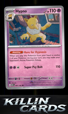 Hypno 097/165 Pokemon Uncommon SV: Scarlet & Violet 151 Card NM